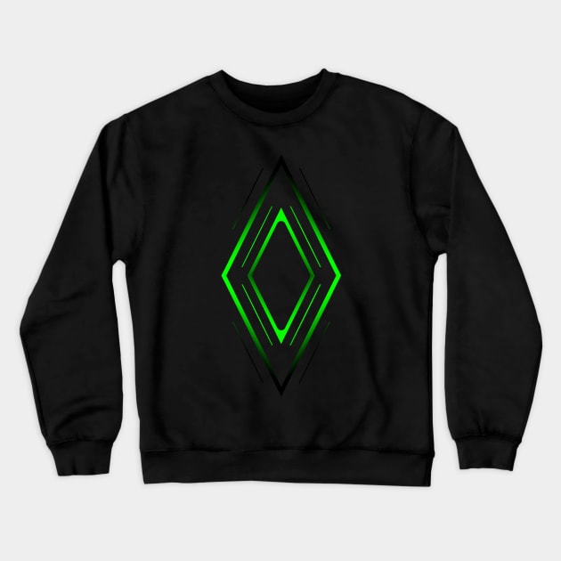 Diamond solo green black gradient Crewneck Sweatshirt by Playfulfoodie